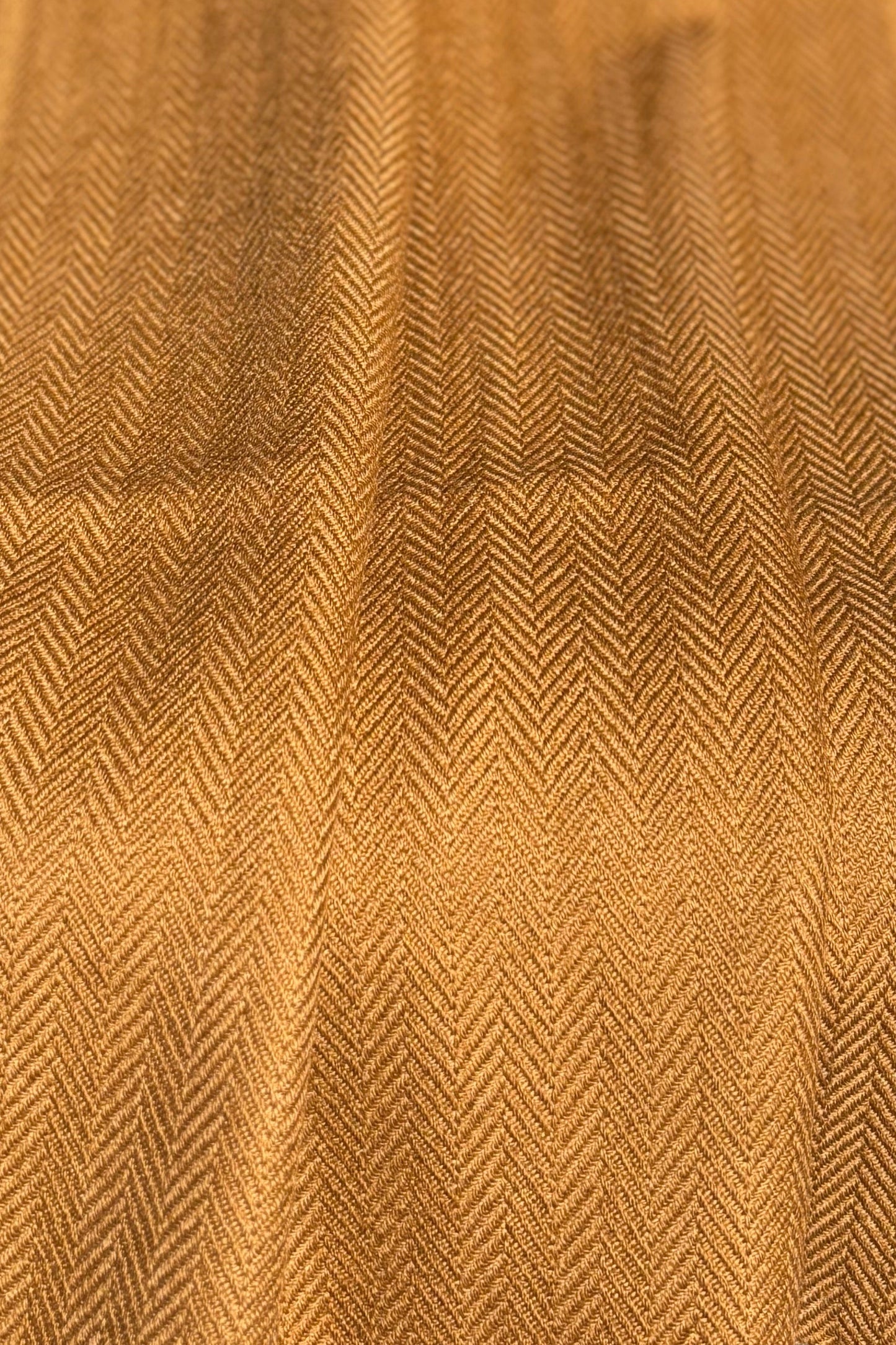 Brown wollen stole herringbone patern