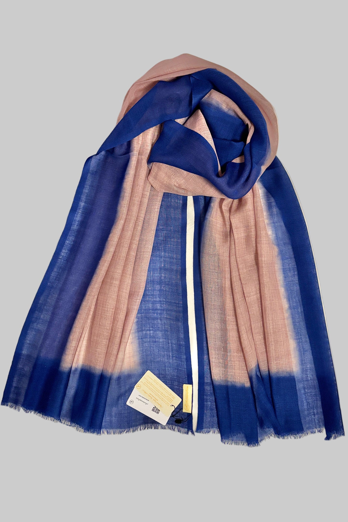 Onion Pink and Blue Ombre Stole