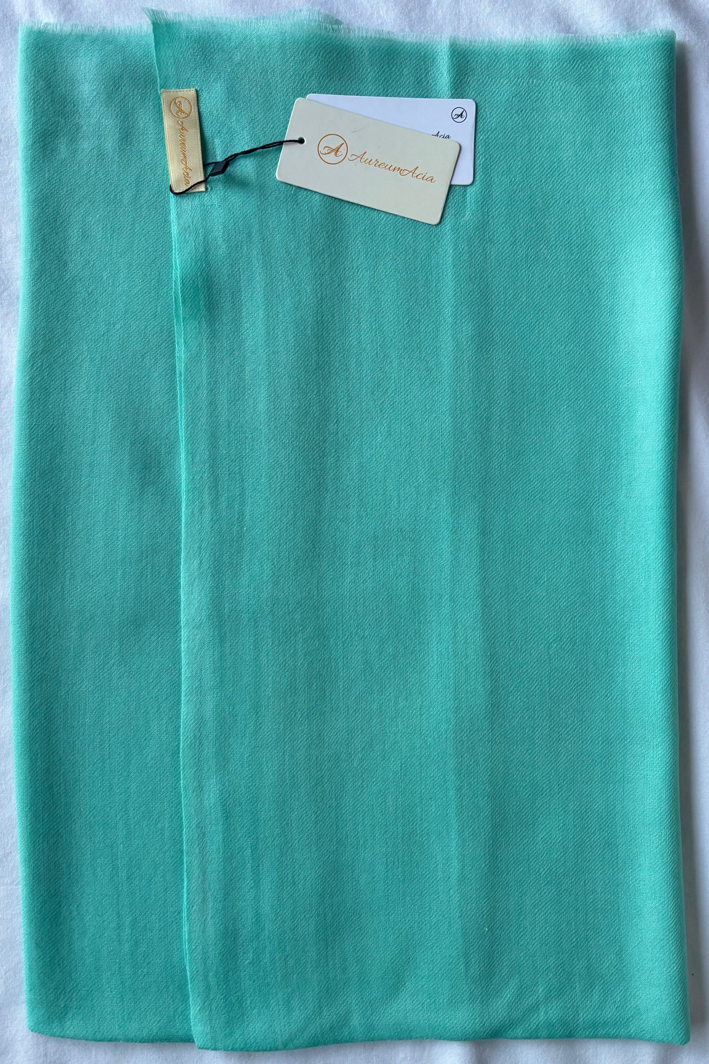 Aquamarine Solid plain stole made of cashmere and wool