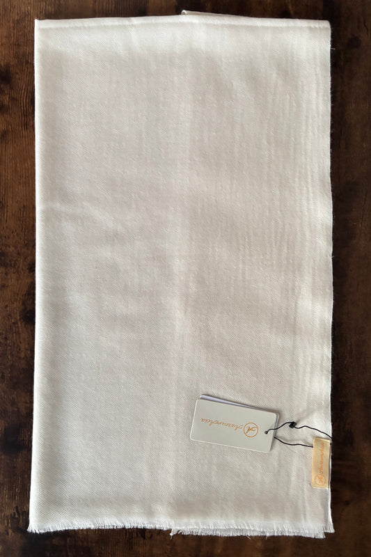 Cream Cashmere Stole folded 