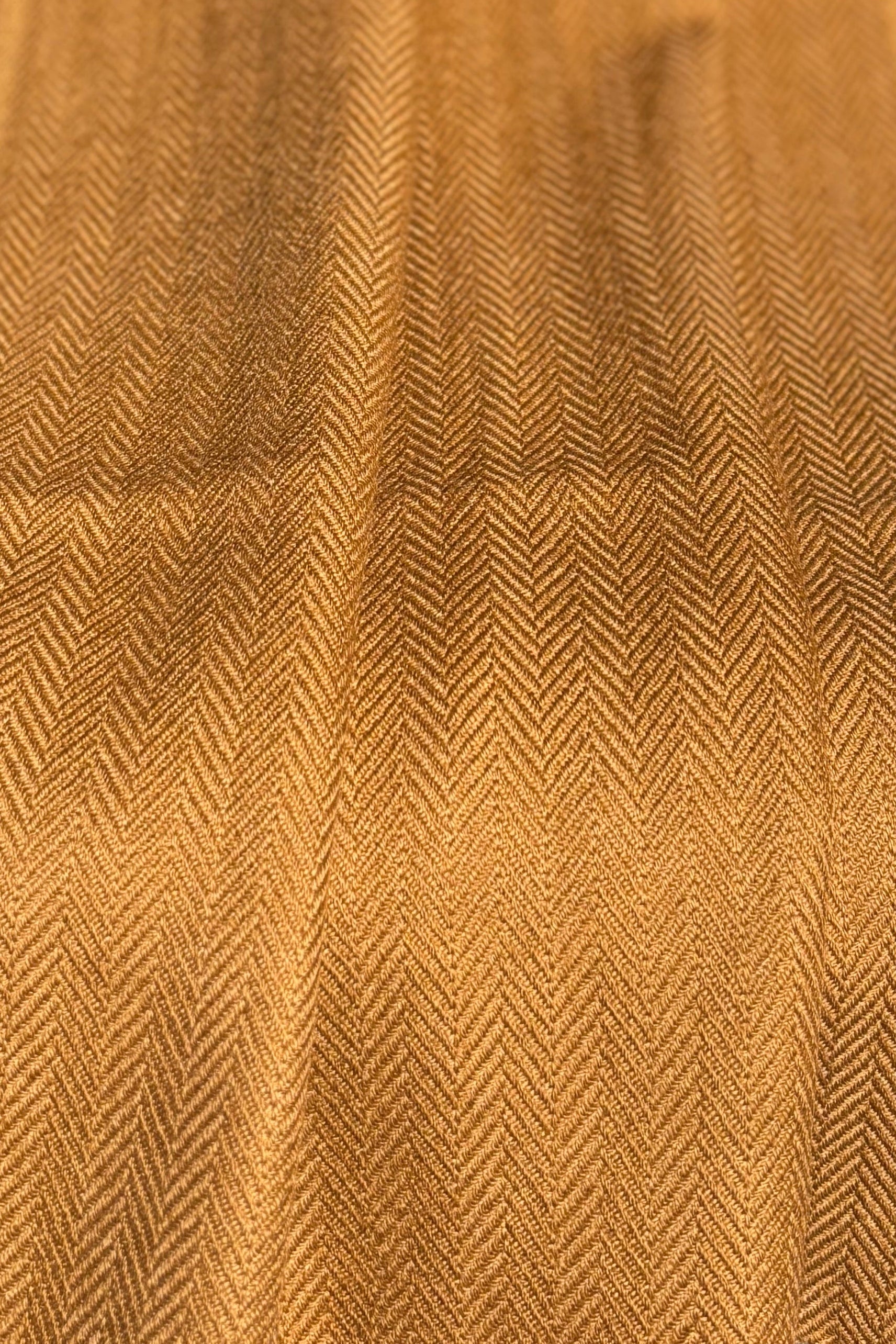 Brown wollen stole herringbone patern