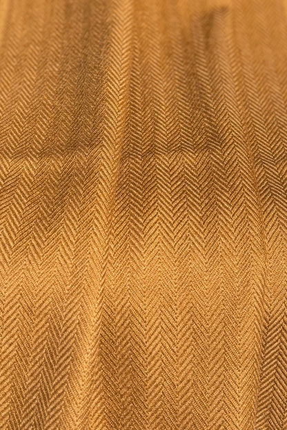 Brown wollen stole herringbone patern