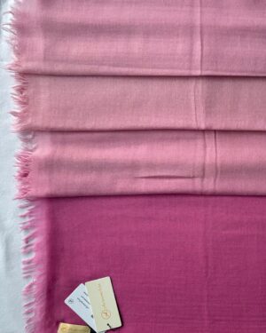Super Fine Wool Scarf with Ombre pattern and in shades of pink