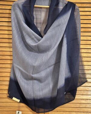 Grey and Navy Blue Ombre Scarf