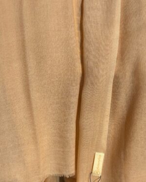 Solid Peach Wool-Cashmere Scarf