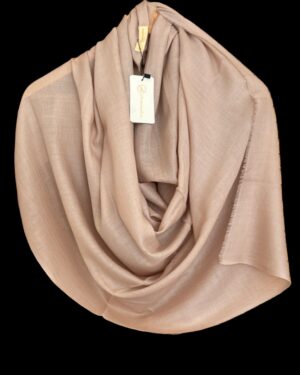 Apricot solid scarf of silk, cashmere and wool 