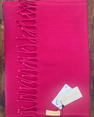 Hot Pink Scarf with Fringes on ends